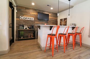 Resident lounge with complimentary coffee bar